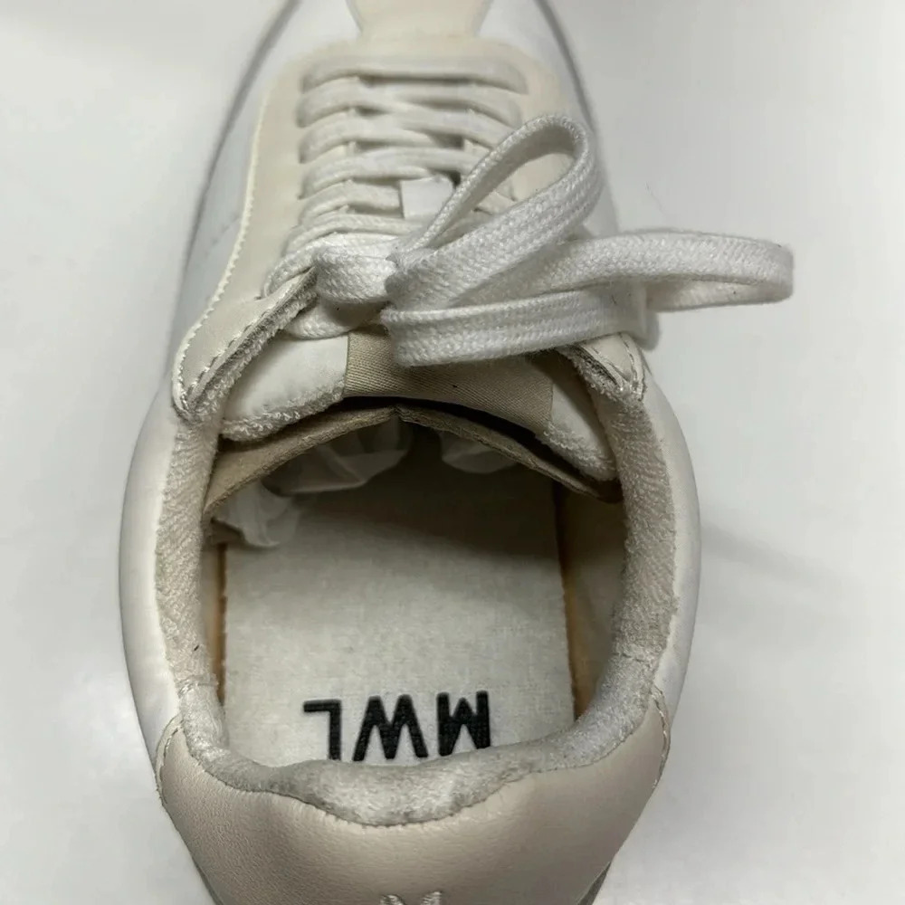 Madewell League Sneakers Shoes Lace Up Athletic Washed Nubuck Cloud Linen 9.5 - Picture 11 of 12